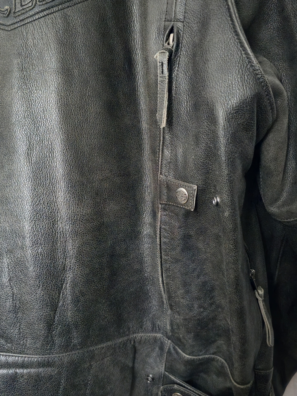 Harley-Davidson Men’s Black Leather Motorcycle Jacket (Size 3XL 54-56) - Picture 15 of 16